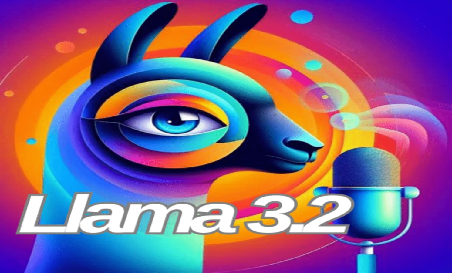 رسم توضيحي لنموذج لاما 3.2 من ميتا، يسلط الضوء على قدراته في الفهم البصري والتفاعل الصوتي.