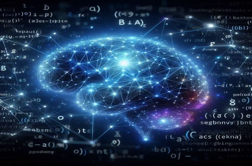 صورة تخيلية لدماغ تمثل قوة نماذج اللغة LLMs في توليد الأكواد البرمجية
