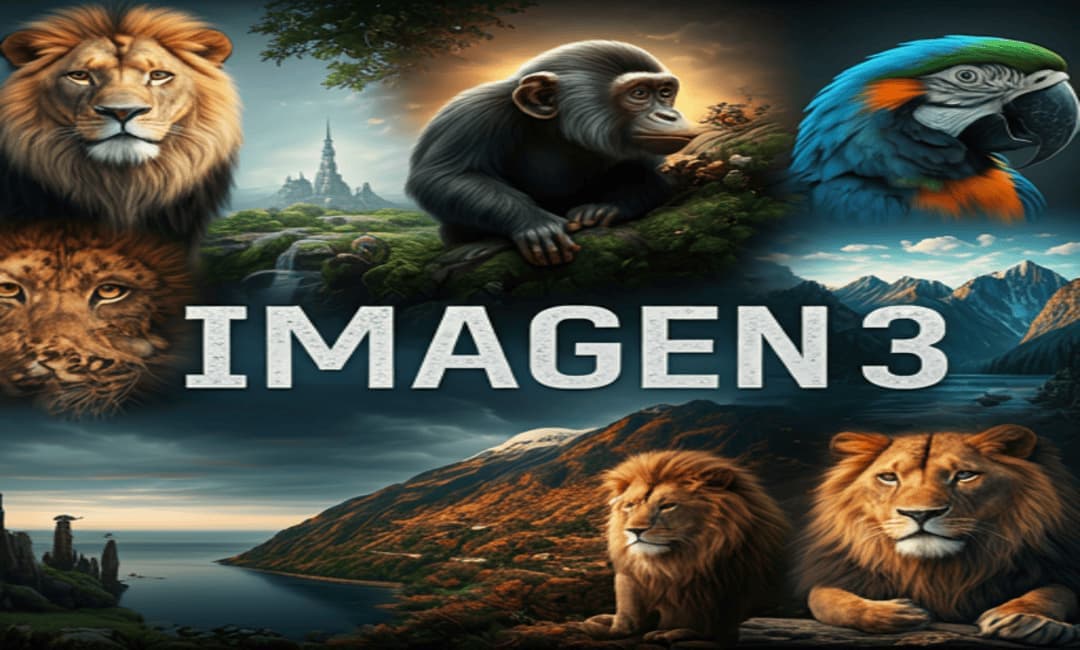 صورة مولدة باستخدام Imagen 3, اسم الاداة و صور واقعية لحيوانات