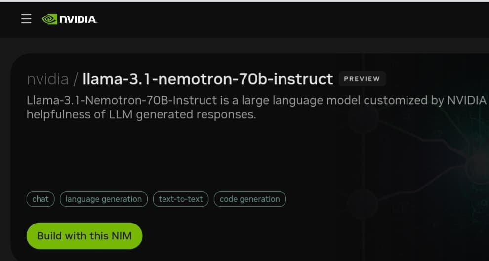 نموذج الذكاء الاصطناعي Llama-3.1-Nemotron-70B-Instruct من Nvidia بالتعاون مع Meta