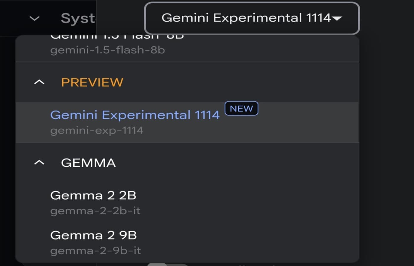 نموذج الذكاء الاصطناعي الجديد Gemini-Exp-1114 في Google AI Studio