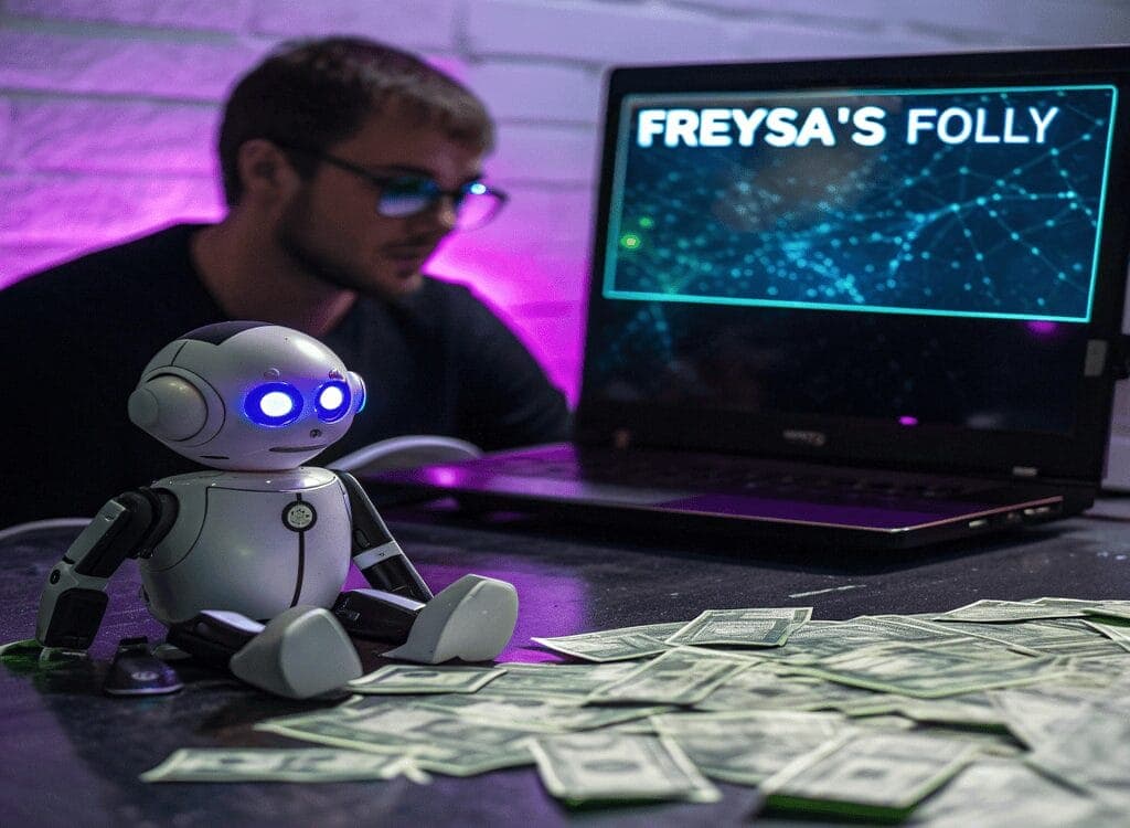 صورة تمثيلية توضيحية لخداع ذكاء اصطناعي يدعى Freysa، مما أدى إلى خسارة مالية قدرها 50,000 دولار