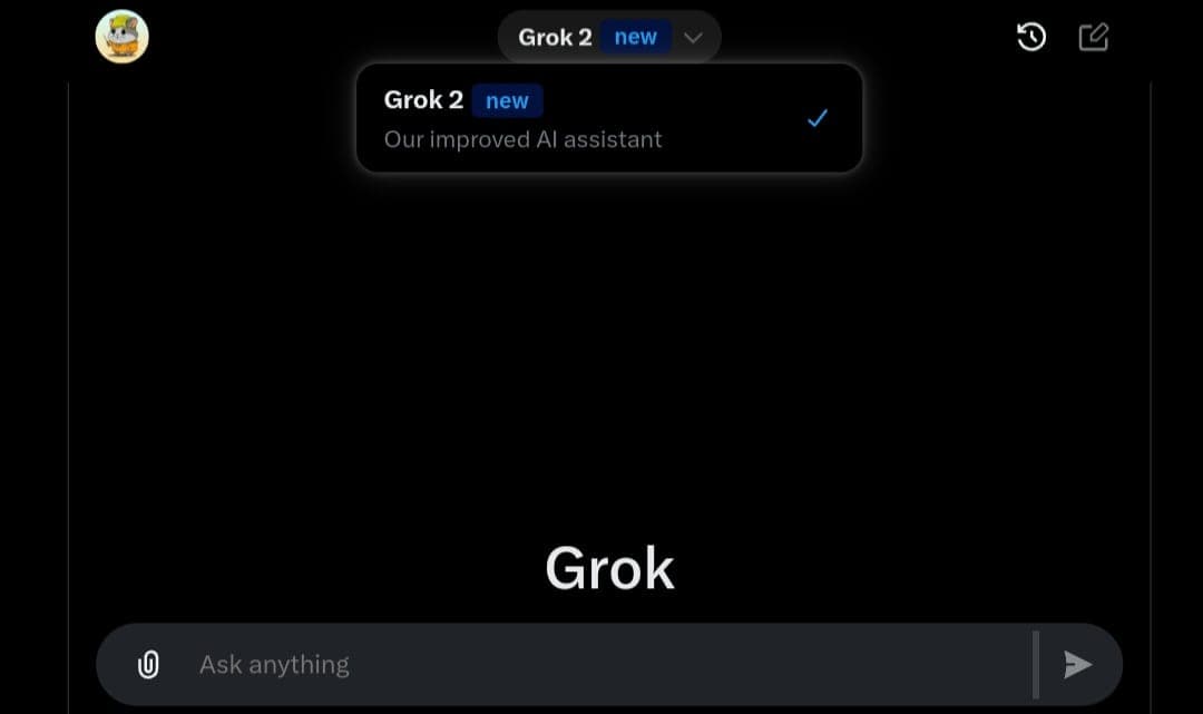 واجهة نموذج Grok 2 الجديد على منصة X