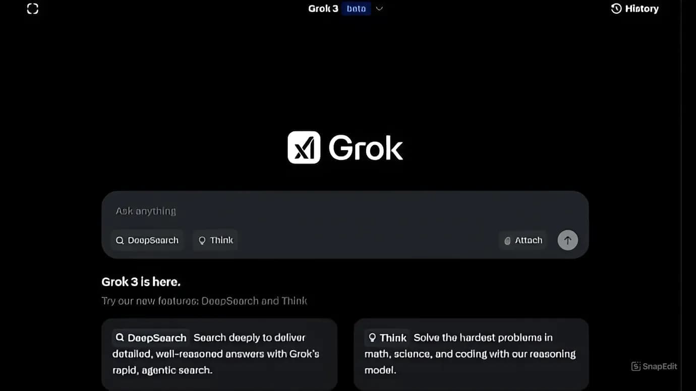 واجهة نموذج الذكاء الاصطناعي Grok 3 في منصة X