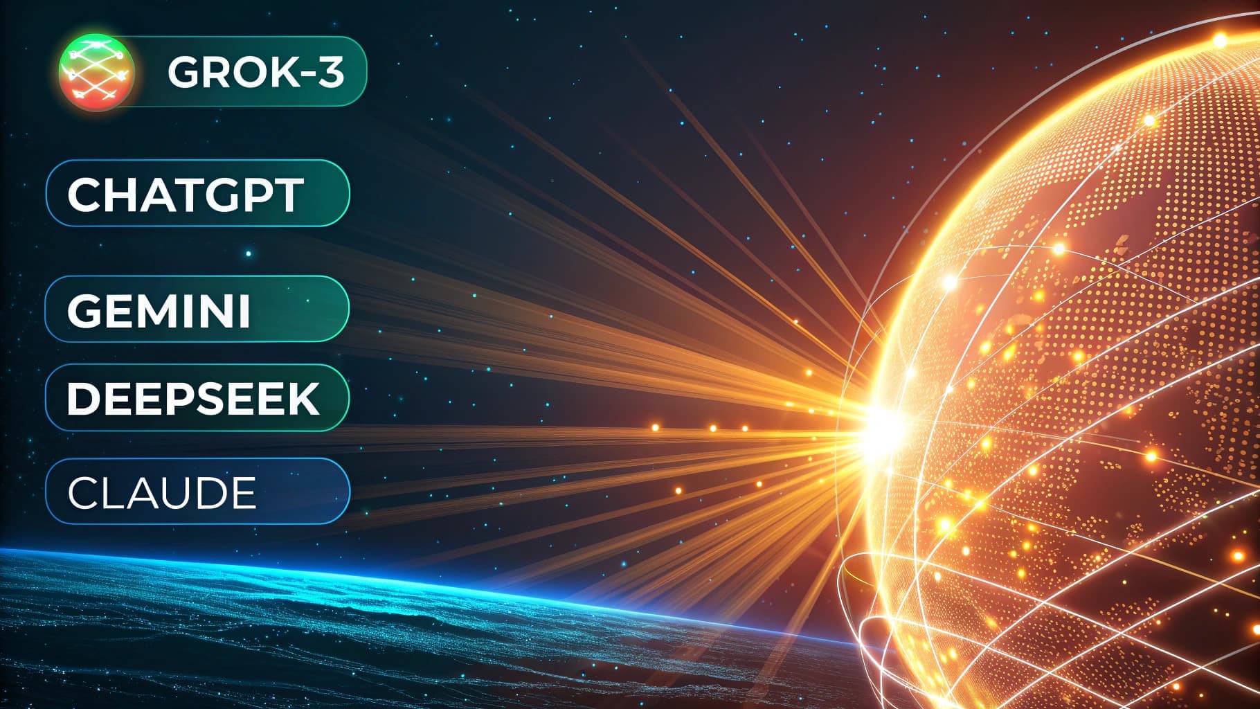 مقارنة نماذج الذكاء الاصطناعي: Grok-3 ضد ChatGPT و Gemini و DeepSeek و Claude