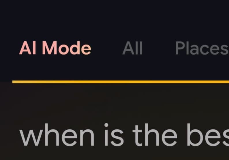 واجهة وضع الذكاء الاصطناعي AI Mode داخل محرك بحث جوجل