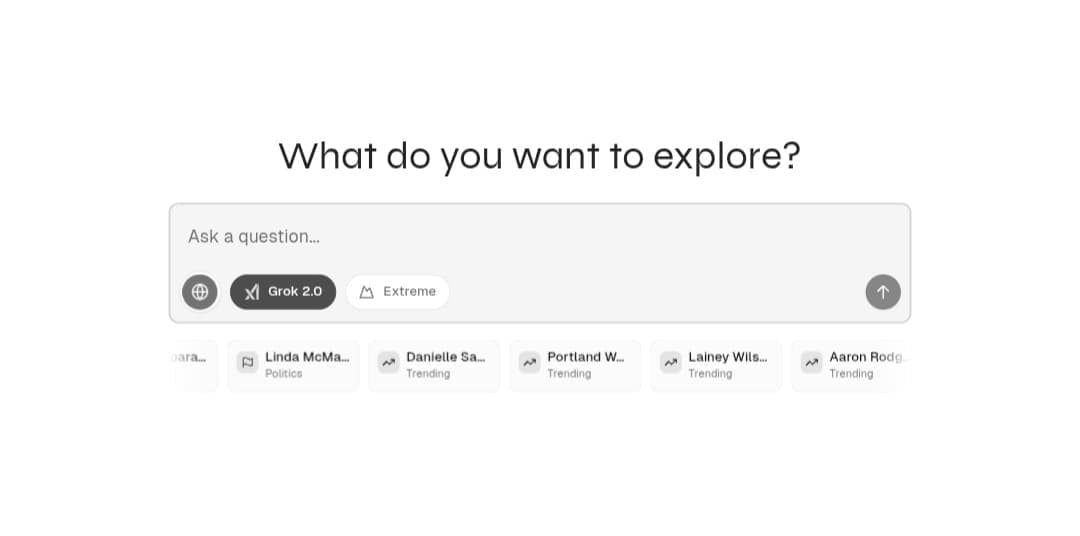The interface of the AI-powered search engine "Scira AI".