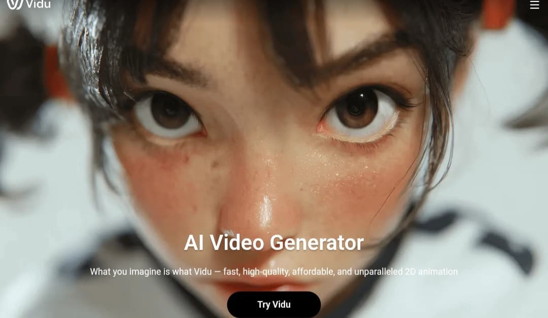 واجهة موقع vidu.com لتوليد الفيديوهات باستخدام النصوص والصور والقوالب الجاهزة