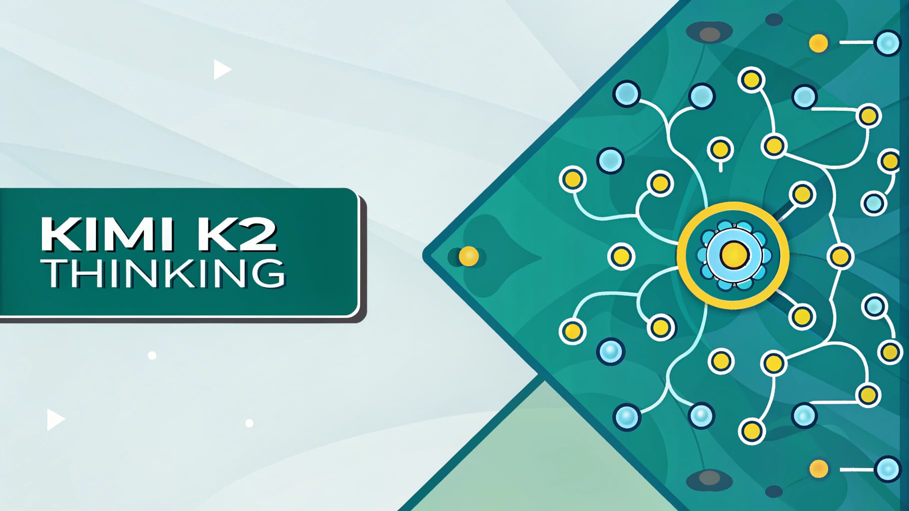 A graphic illustrating the neural network architecture of the Moonshot AI Kimi K2 Thinking model, representing its agentic intelligence.