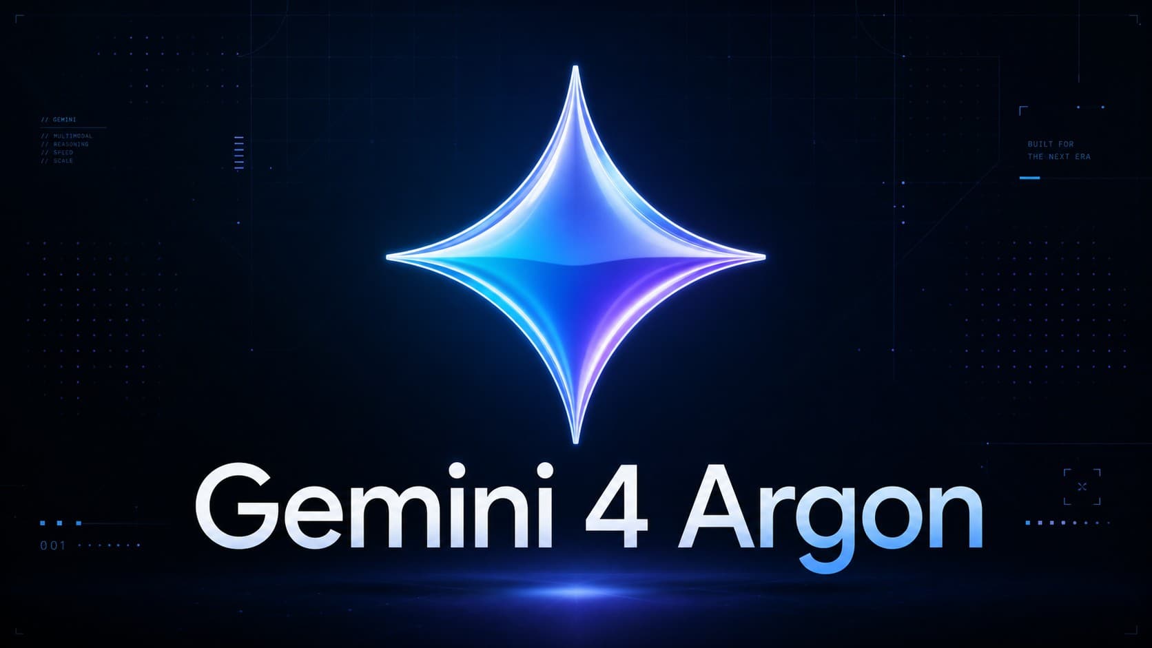 شعار جوجل جيميني مع كتابة Gemini 4 Argon لإتاحة النموذج للمطورين والمشتركين