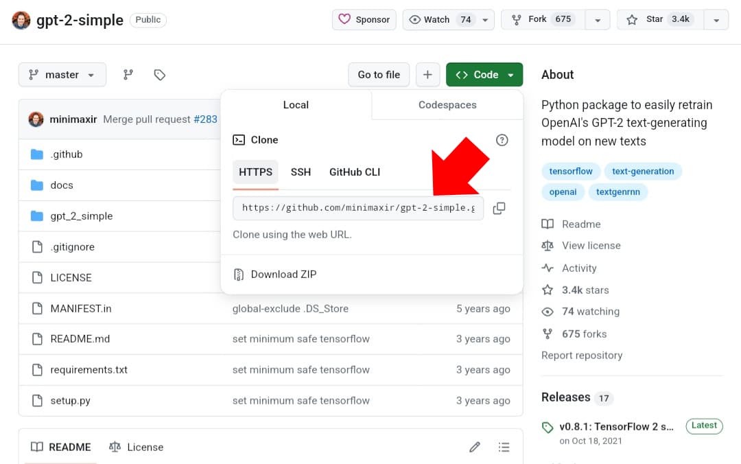 github-clone-https-link نسخ رابط مشروع من GitHub