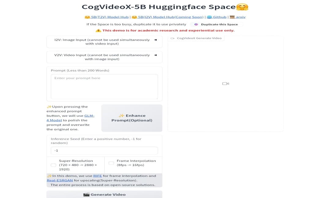 أداة CogVideoX على هاجنج فيس لتحويل النص إلى فيديو مجانًا