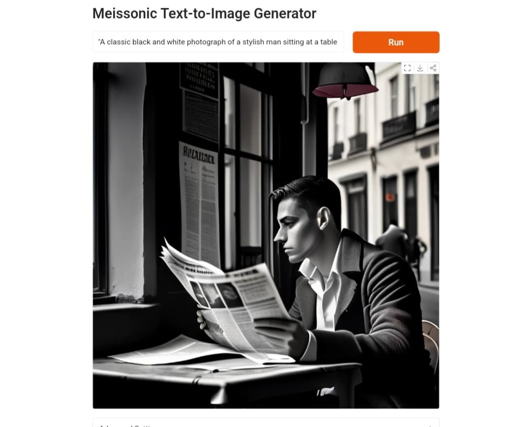 إنشاء صورة لشاب بالذكاء الاصطناعي باستخدام أداة Meissonic من MissionFlow
