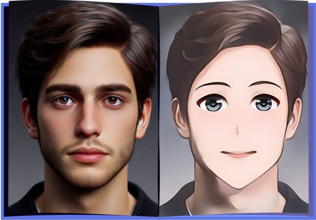 Photo-to-anime-AI-generator Example of Free Photo to Anime AI Transformation