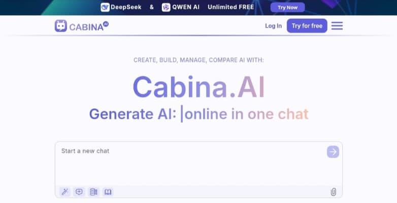 Cabina.AI: منصة متكاملة تشمل نماذج ذكاء اصطناعي رائدة مع أدوات لإنشاء الصور والفيديوهات