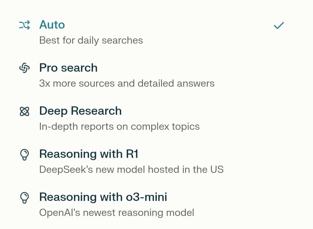 الوصول إلى ميزة Deep Research من قائمة الخيارات في صندوق البحث الوصول إلى ميزة Deep Research من قائمة الخيارات في صندوق البحث