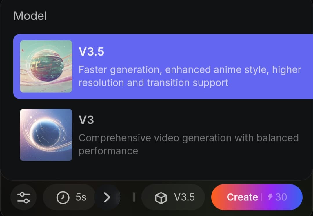 واجهة أداة PixVerse V3 وV3.5 لتحويل النصوص والصور إلى فيديوهات بالذكاء الاصطناعي