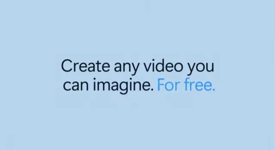 صورة مصغرة من مقطع يوتيوب تقديمي لأداة Bing Video Creator، تظهر نص "إنشاء أي فيديو مجانًا".