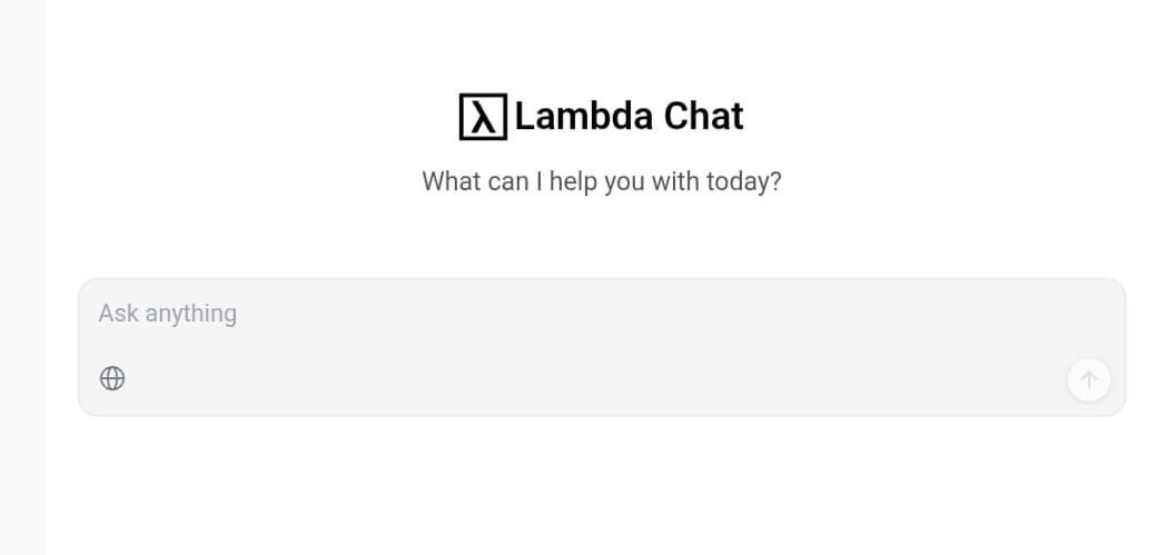 واجهة منصة Lambda Chat