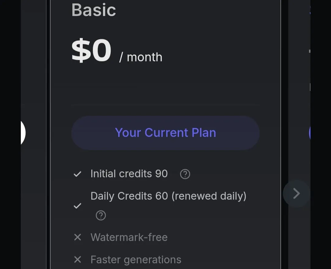 Features of the free plan on Pixverse.ai Features of the free plan on Pixverse.ai