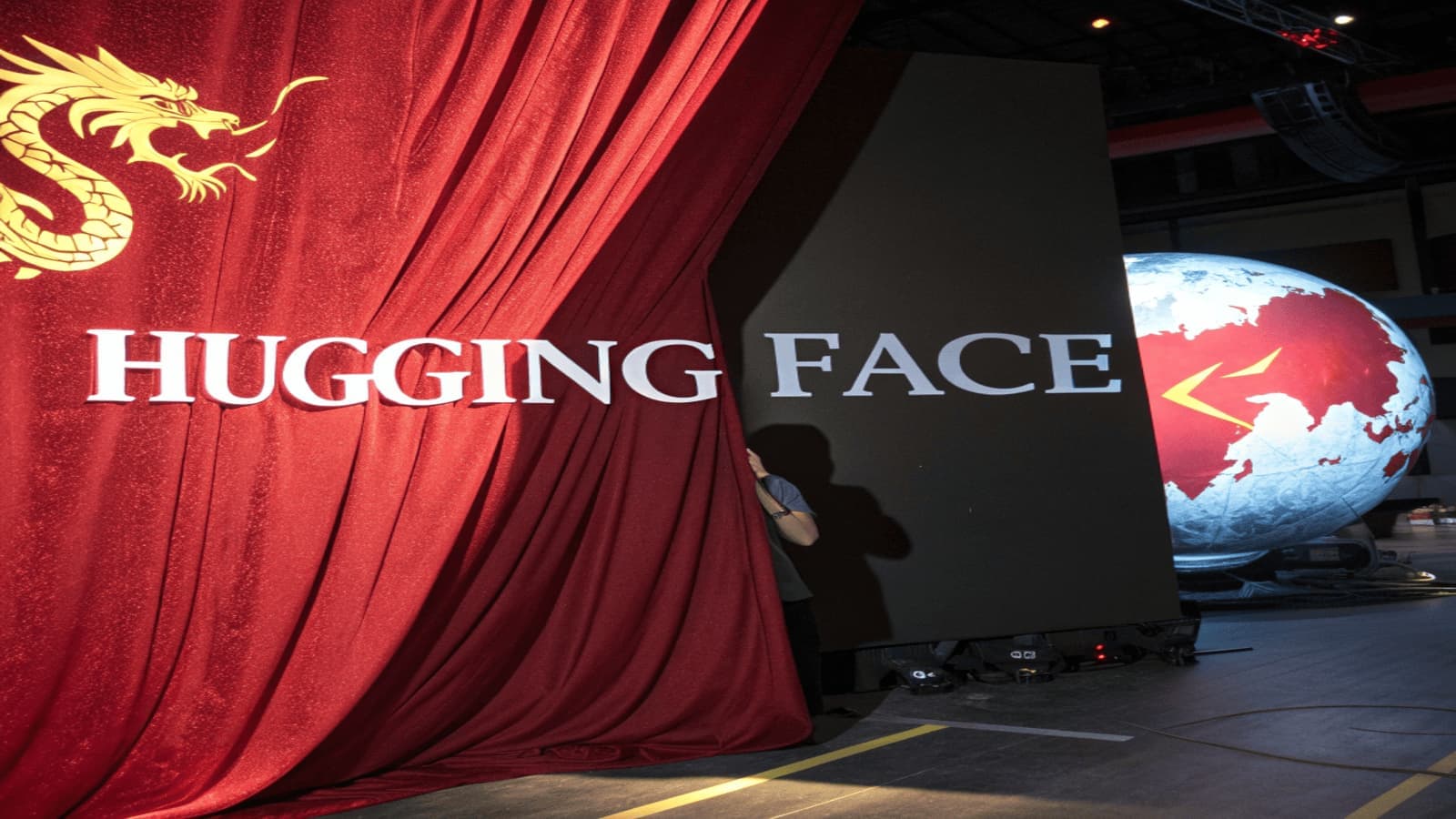 Hugging Face تُحذر من مخاطر نماذج الذكاء الاصطناعي الصينية. صورة AI رمزية